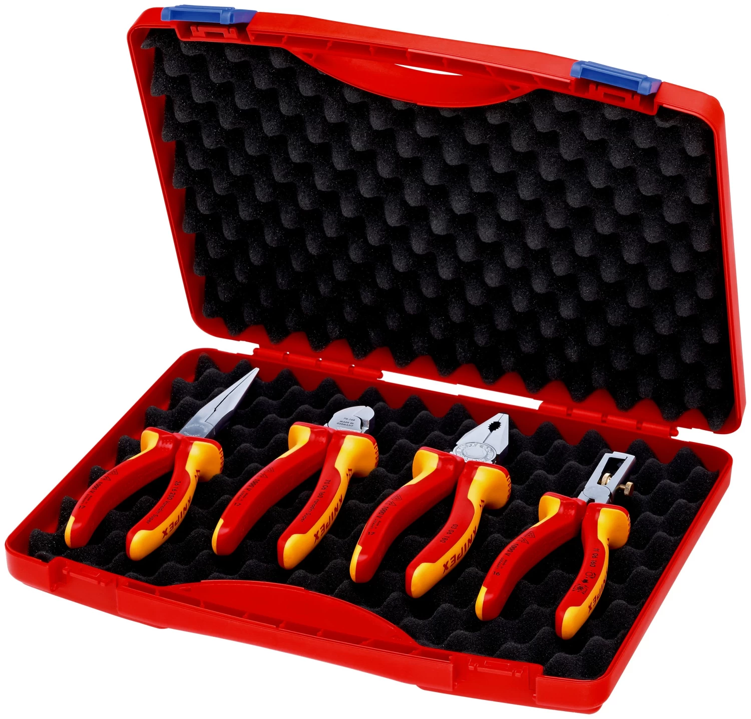 Knipex 00 20 15 "RED" Electric Set 1 VDE 4 Piece VDE Insulated Plier Set 3 Knipex 00 20 15 "RED" Electric Set 1 VDE 4 Piece VDE Insulated Plier Set