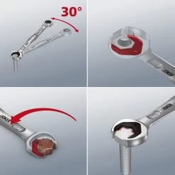 Wera 020012 Joker 8 Piece Ratcheting Combination Spanner Set 5/16-3/4" AF -Stahlwille Store 020013 2