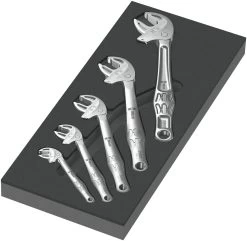 Wera 150122 (9732) 6004 Joker Set 1, 5 Piece Self Setting Spanner Foam Module Set