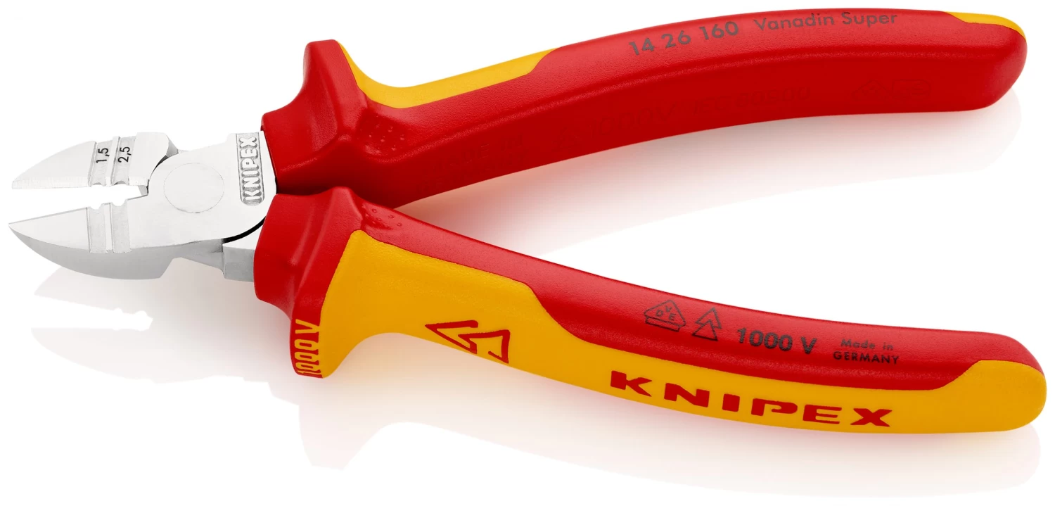 Knipex 14 26 160 VDE Diagonal Insulation Side Cutter Stripping Pliers 160mm 5 Knipex 14 26 160 VDE Diagonal Insulation Side Cutter Stripping Pliers 160mm - Image 3