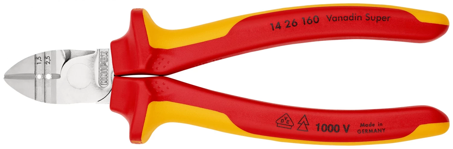 Knipex 14 26 160 VDE Diagonal Insulation Side Cutter Stripping Pliers 160mm 3 Knipex 14 26 160 VDE Diagonal Insulation Side Cutter Stripping Pliers 160mm