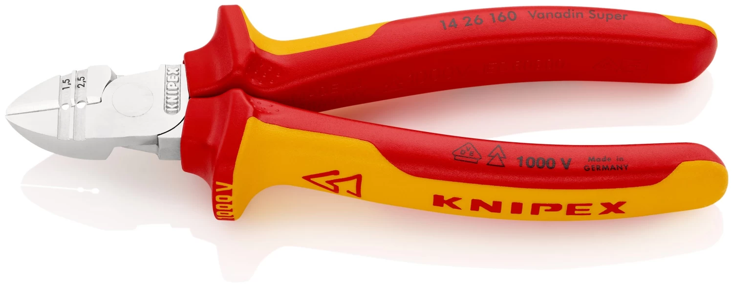 Knipex 14 26 160 VDE Diagonal Insulation Side Cutter Stripping Pliers 160mm 6 Knipex 14 26 160 VDE Diagonal Insulation Side Cutter Stripping Pliers 160mm - Image 4
