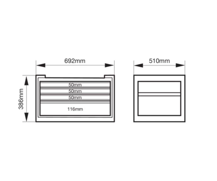 Bahco 1482K4BLACK E82 4 Drawer Top Chest Tool Box For E72 Roll Cabs - Black 6 Bahco 1482K4BLACK E82 4 Drawer Top Chest Tool Box For E72 Roll Cabs - Black - Image 4