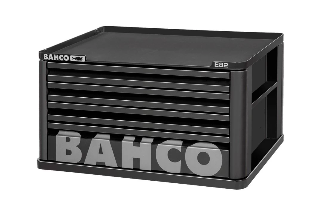 Bahco 1482K4BLACK E82 4 Drawer Top Chest Tool Box For E72 Roll Cabs - Black 3 Bahco 1482K4BLACK E82 4 Drawer Top Chest Tool Box For E72 Roll Cabs - Black