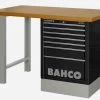 Bahco 1495K6CBKWB15TD Heavy Duty MDF Top Workbench With 6 Drawer Black Cabinet 1500mm Long 1 Bahco 1495K6CBKWB15TD Heavy Duty MDF Top Workbench With 6 Drawer Black Cabinet 1500mm Long -Stahlwille Store 1495KCWB15TD Black