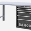 Bahco 1495KH6BKWB15TS Heavy Duty Low Height Steel Top Workbench With 6 Drawer Black Cabinet 1500mm Long 1 Bahco 1495KH6BKWB15TS Heavy Duty Low Height Steel Top Workbench With 6 Drawer Black Cabinet 1500mm Long -Stahlwille Store 1495KH6WBTS black