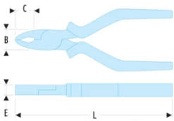 Facom 187A.16VE 1000V Insulated VDE Combination Pliers 165mm 5 Facom 187A.16VE 1000V Insulated VDE Combination Pliers 165mm -Stahlwille Store 187A.16CPE 1 1