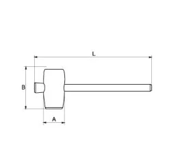 Bahco 3625RM-65 Rubber Mallet With Wooden Handle 440g -Stahlwille Store 3625RM 65 3