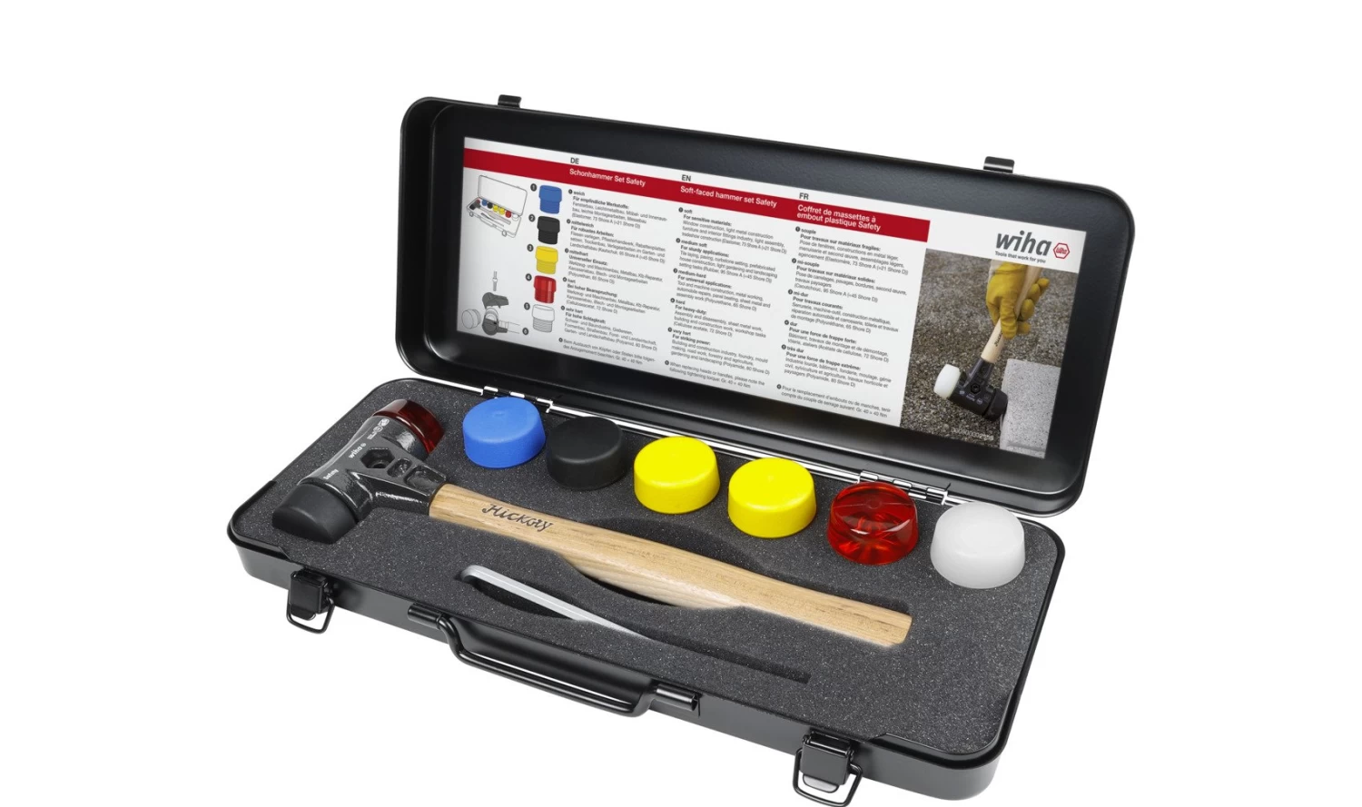 Wiha 44008 8 Piece Soft-Faced Hammer Set With Assorted Hammer Faces 3 Wiha 44008 8 Piece Soft-Faced Hammer Set With Assorted Hammer Faces