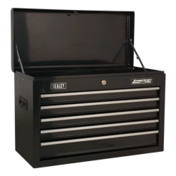 Sealey AP22BSTACK 14 Drawer Tool Box Stack - Roll Cab, Top &amp; Mid Chests - Black -Stahlwille Store AP225B