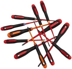 Bahco BE-9878SL ERGO 12 Piece VDE Insulated Slim Blade Screwdriver Set SL/PH/PZ/TX -Stahlwille Store BE 9878SL 1