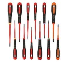 Bahco BE-9878SL ERGO 12 Piece VDE Insulated Slim Blade Screwdriver Set SL/PH/PZ/TX -Stahlwille Store BE 9878SL 3