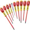 Expert By Facom E160912 10 Piece 1000V VDE Insulated Screwdriver Set - Made In France -Stahlwille Store E160912 RED