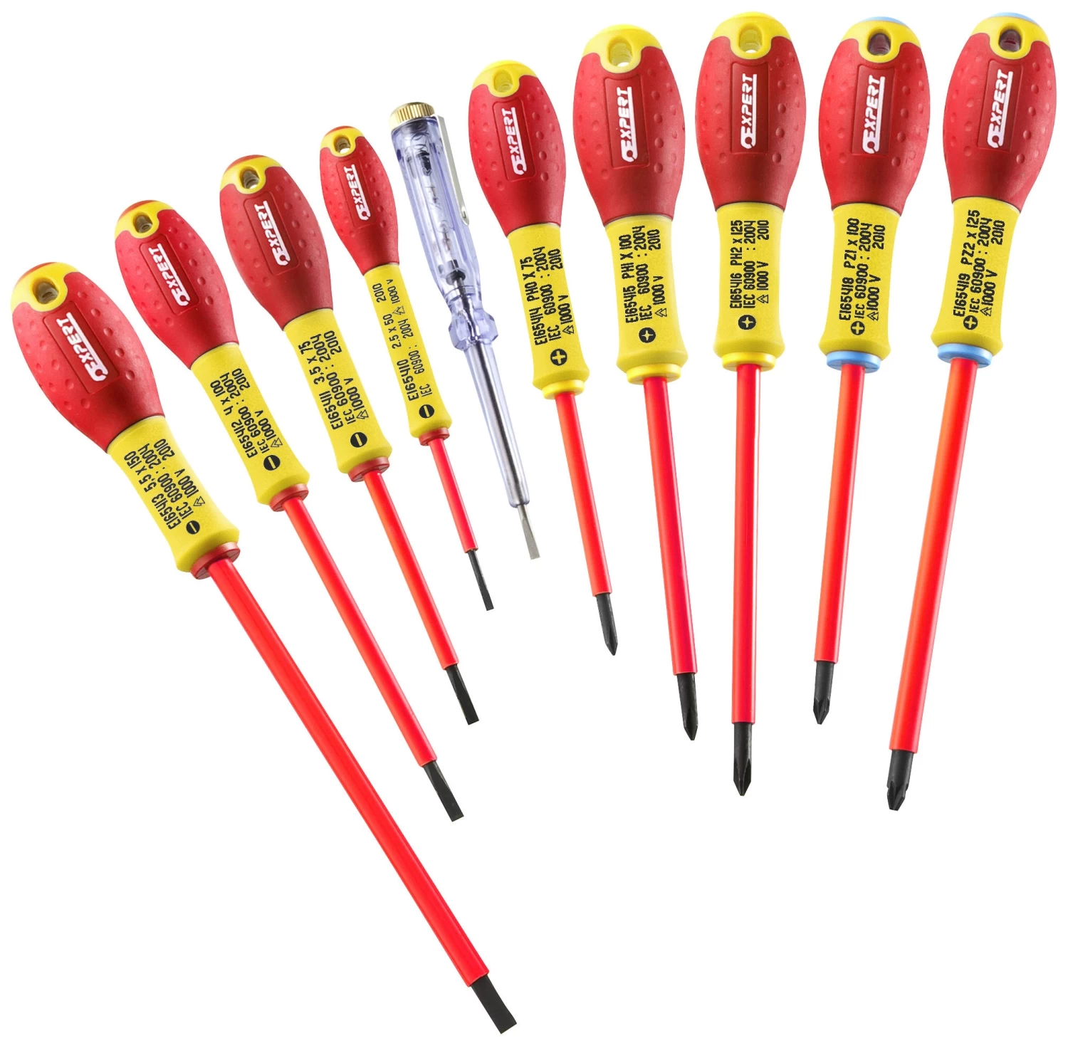 Expert By Facom E160912 10 Piece 1000V VDE Insulated Screwdriver Set - Made In France 3 Expert By Facom E160912 10 Piece 1000V VDE Insulated Screwdriver Set - Made In France