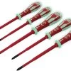 CK T49283PD Dextro VDE Slim GLO 5 Piece VDE Insulated Screwdriver Set Slotted/Pozi -Stahlwille Store T49283PD