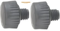 Thor THO712VF Soft Grey Plastic Replacement Face For Wooden &amp; Plastic Handle Hammer 38mm - 2 Pack